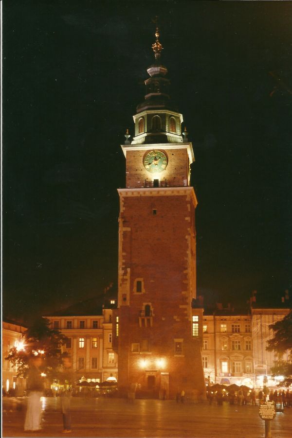Krakowski Ratusz wieczorem